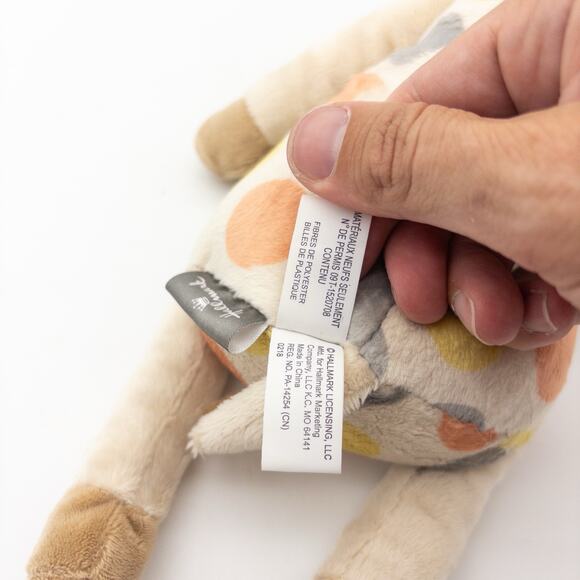 Hallmark Giraffe first friends Polka Dots & Taggie Ribbon mane Baby Plush 12" - Picture 8 of 8